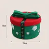 Cesta de Almacenamiento Tejida con Cuerda de Algodón Navideña, Caja de Regalo Decorativa, Organizador de Escritorio para Artículos Varios, Snacks y Cosméticos