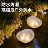 Luces solares de guijarros, luces de piedra impermeables, luces para patio exterior del hogar, luces de césped, decoraciones luminosas para jardín de paisaje