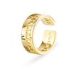 Anillos Abiertos Ajustables Estilo Europeo y Americano, Acero Inoxidable Chapado en Oro, No se Desvanecen, Modernos, Versátiles, Anillos de Acero Inoxidable de Lujo Ligero al por Mayor