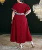 Vestido Feminino Plus Size Europeu e Americano para Comércio Exterior Elegante Amazon Aliexpress Listrado Decote V Patchwork de Lantejoulas em Estoque