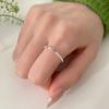 Anillo de arcoíris con diamantes brillantes para mujer, diseño de nicho ligero y lujoso, con circonitas irregulares, de lava y caramelo, ajustable.