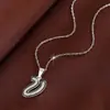 Acessórios de Moda Exclusivos Versáteis Exquisitos Cobre Incrustado Zircônia 26 Letras do Alfabeto Inglês Colar Corrente da Clavícula