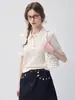 VEGA CHANGPolo Lana Manga Corta Mujer 2026 Verano Conjunto Estilo Academia Estilo Old Money Camisa Polo Mujer 96478