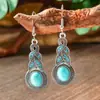 Aretes de Turquesa Europeos y Americanos Nuevos Aretes de Borla Bohemios Aleación Geométrica Retro Elegante Exagerada Joyería para la Oreja