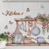 Prateleira de Armazenamento de Utensílios de Cozinha Transfronteiriça Adesivo de Parede Borboleta para Decoração de Sala de Jantar, Sala de Estar, Entrada e Corredor, Autoadesivo, PVC Removível