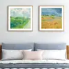 Diecisiete Obras Maestras Nórdicas de Arte de Nicho: Arte de Pared para Sala de Estar, Pinturas Decorativas Estilo Madera para Comedor, Murales de Pared de Van Gogh y Monet para Dormitorio