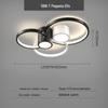 Luminária de teto para sala de estar Nórdica moderna minimalista combinação retangular atmosfera doméstica iluminação de quarto minimalista preto e branco
