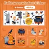 Pegatinas Estáticas de Dibujos Animados de Halloween al por Mayor Lindos Fantasmas Calabaza Murciélago Gato Negro Versión Q Pegatinas para Ventanas Pegatinas Decorativas de Vidrio de PVC