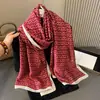 Nova Moda Estilo Primavera e Verão 2025 Lenço Longo de Seda Elegante Lenço Longo de Cetim Lijing para Mãe Leve Versátil para Viagem