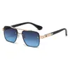 Gafas de Sol Cuadradas de Doble Puente Calientes Transfronterizas 2025 Gafas de Sol Pilot Estilo Simple de Medio Marco Europeas y Americanas de Moda para Hombres y Mujeres