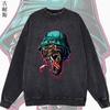 Sudadera con capucha desgastada y lavada de estilo retro de calle europea y americana para hombres y mujeres, moda urbana de primavera y otoño, estilo holgado y adelgazante.