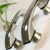 Manija de puerta corredera para baño, manija de puerta de vidrio para baño, ensamblaje de puerta corredera, manija de puerta, tubo plano, distancia entre agujeros de 130 mm