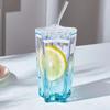 Vaso Portátil con Popote para Estudiantes, Vaso de Estrella de Cinco Puntas, Vaso para Café, Leche y Agua, Vaso de Vidrio de Alto Valor, Regalo Souvenir, Vidrio de Sodio-Calcio