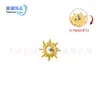 Pendientes de aleación de titanio F136, estilo elegante y simple, tachuelas para tragus de sol con circonita microincrustada, joyería para piercing de espiral interna de titanio G23