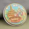 Monedas conmemorativas de ciudades, recuerdos turísticos, monedas coloridas en relieve con paisajes arquitectónicos de Beijing, Shanghái y Nanjing, monedas conmemorativas coleccionables