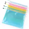 Bolsa de arquivo espessa bolsa de PVC bolsa de malha transparente A4 com zíper pasta de transporte armazenamento de contas bolsa de arquivo bolsa de papelaria