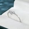 Anillo de Plata de Ley 925 Green Sky con Diseño de Lazo y Diamante Blanco en Forma de Gota de Agua Joyería Versátil de Alta Gama para Mujer de Compromiso y Boda
