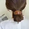 Goma para coleta alta de acetato con forma de arco ovalado, diadema versátil de nicho, banda elástica duradera, textura de coleta alta, versátil
