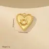 Acessórios de Joias Materiais Artesanais Metal Incrustado Zircônia Pingente em Formato de Coração Colar Pulseira Brincos Pingente DIY