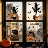 6 piezas de pegatinas de vidrio electrostáticas, de doble cara, alta definición, sin rastro, lindas decoraciones de ambiente de calabaza y fantasma para ventana
