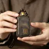 Colar Pingente Esculpido Natural Precioso de Zhao Gongming, Deus da Riqueza 46 Marca Relevo Pingente dos Cinco Caminhos do Deus da Riqueza para Homens e Mulheres