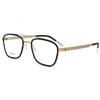 Gafas de Miopía de Doble Puente sin Tornillos para Hombres, Gafas Fotocromáticas Anti-Luz Azul para Mujeres, Armazón de Metal Negro Rojo Tormenta para Hombres