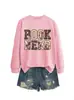 Amazon Wish site independente moda casual retrô feminina nerd de livros floral outono e inverno nova blusa de moletom