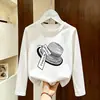 Camiseta de manga larga para niña para primavera y otoño 2026, elegante camiseta básica casual de algodón puro para otoño, top para bebé niña