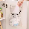 Almacenamiento de Bolsas de Basura de Cocina Montado en Pared Bolsa de Almacenamiento de Gran Capacidad para Bolsas de Plástico con Cinta Mágica Bolsa de Malla Gadget de Cocina