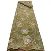 Tecido de veludo preto bordado com lantejoulas florais grandes iridescentes, Tecido de renda bordado para festa de casamento africana