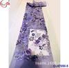 Tecido de renda com lantejoulas para casamento francês, bordado de posicionamento, flor grande, tecido de renda com lantejoulas para noiva