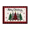 Jogos americanos de decoração de mesa de Natal, estilo nórdico, material de linho, retangular, com motivos natalinos, atacado