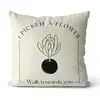 Cojín Decorativo Estampado de Líneas Minimalistas, Logo Personalizable, Cojín para Sofá del Hogar, Cojín para Cabecera, Pedido al por Mayor del Fabricante