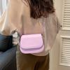 Bolsa pequena quadrada estilo coreano texturizada casual crossbody bolsa pequena bolsa simples fofa feminina 2024 nova bolsa de ombro bonita e elegante