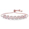 RAKOL Moda coreana clássica cobre incrustado olho de cavalo gota d'água zircônia pulseira para mulheres design de nicho ins pulseira de puxar