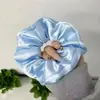 Diadema de satén scrunchie extragrande de moda 2025 para mujer que no tira del pelo