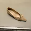 Zapatos planos retro estilo coreano 2026, suaves, con lazo, punta poco profunda, suela blanda, versátiles para ir al trabajo, elegantes y con estilo, zapatos planos coreanos