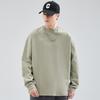 Novo Outono 305g pesado suéter americano gola redonda masculino solto plus size base de manga longa roupas para jovens moda