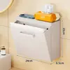Suporte de Papel Higiênico para Banheiro Caixa de Lenços Montada na Parede Caixa de Papel Retrátil para Vaso Sanitário Suporte para Rolo de Papel Higiênico Prateleira de Armazenamento Sem Furo à Prova d'Água