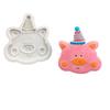 Topper de Festa Cartoon Vaca Leitão Cabeça de Ursinho Molde de Silicone para Chocolate DIY Decoração de Gesso Dobrável para Bolo