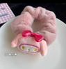 Anillo para el cabello de felpa Sanrio Tong Otoño e Invierno Melody Anillo Intestino Grueso Lindo Cuerda para el cabello Culomi Frescos Accesorios para el cabello