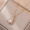 Collar para Mujer, Colgante de Calabaza de Cristal Rosa de Moda, Diseño de Nicho a la Moda, Nueva Cadena de Clavícula de Estilo Minimalista Ins