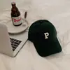 P Carta All-match Cap Feminino Grande Cabeça Rosto Pequeno Boné de Beisebol Estilo Coreano Chapéu da Moda Primavera e Verão Chapéu de Sol para Homens