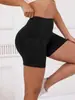 Pantalones Cortos de Yoga para Mujer Transfronterizos Alta Elasticidad Ajustados Fitness Entrenamiento Running Ciclismo Bolsillo Deportivo Pantalones de Tres Partes WA141