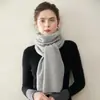 Bufanda Jacquard de Diamantes 100% Cachemira Pura para Mujer Bufanda Sencilla Suave Versátil Protección contra el Frío Calidez Bufanda Mediana-Larga