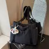 Bolsa de Hombro Tote de Gran Capacidad Moda Versátil Otoño e Invierno 2026 Bolsa de Trabajo para Viajes Cotidianos Bolsa de Algodón Estilo Coreano para Mujer