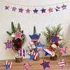 Decoración de Regalo para Fiesta de EE. UU. Etiqueta Colgante de Estrella de Cinco Puntas Decoración Festiva del Día de la Independencia de EE. UU. Adorno Colgante de Estrella