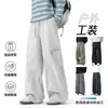 Pantalones de trabajo softshell a prueba de viento e impermeables estilo americano para hombres y mujeres, otoño, exteriores, holgados, de pierna recta, versátiles, casuales, deportivos, largos