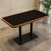Mesas y sillas de estilo rústico para restaurantes de alta gama, cafeterías y restaurantes de fusión de moda y nicho que sirven cocina occidental, hechas de madera maciza