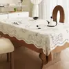 Toalha de Mesa de Luxo Leve de Alta Qualidade Impermeável e à Prova de Óleo Estilo Retro Americano Dopamina Tapete para Mesa de Jantar Estilo Ins Toalha de Mesa para Mesa de Centro